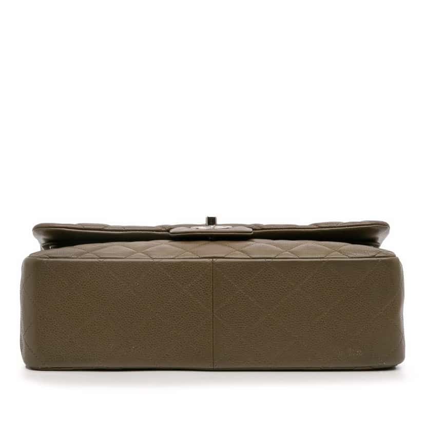Chanel Jumbo Classic Caviar Double Flap Brown Leather Good condition - Inside View