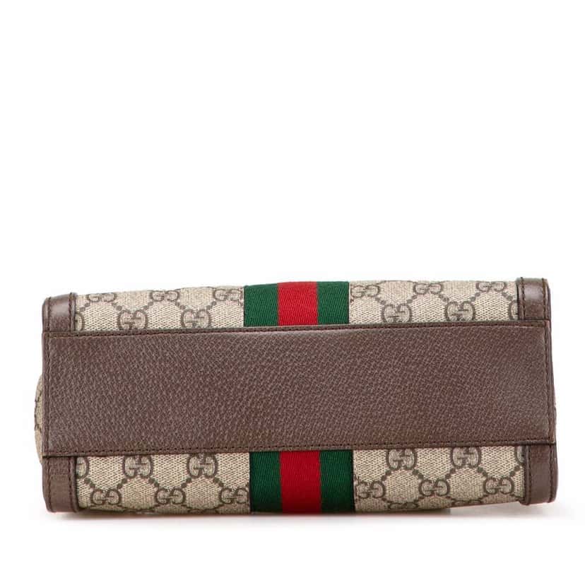 Gucci Small GG Supreme Ophidia Satchel Brown Canvas Good condition - Inside View
