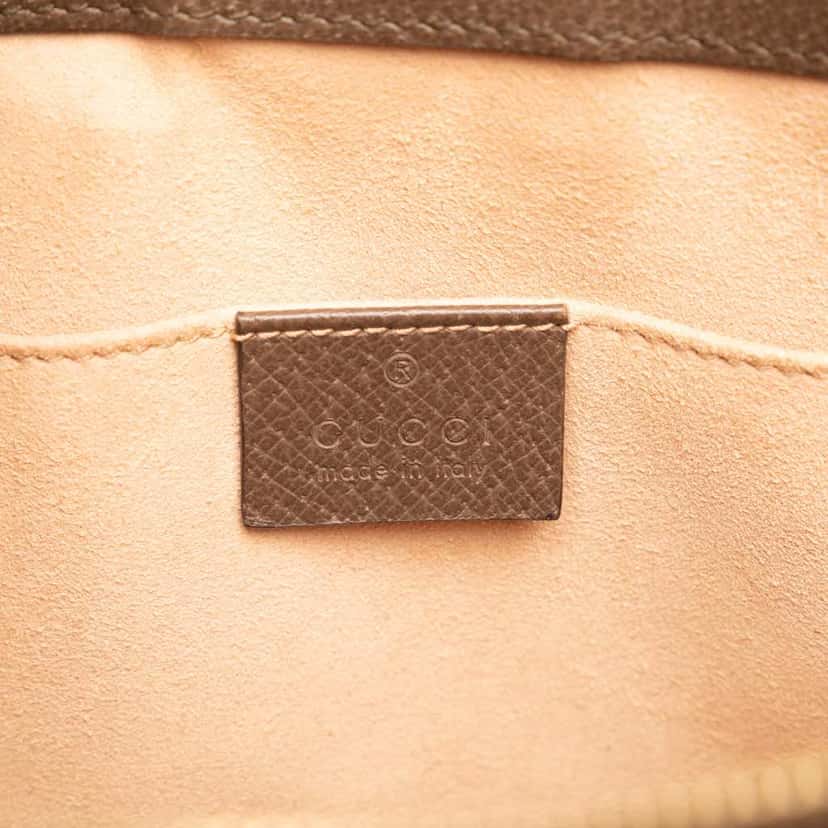 Gucci Small GG Supreme Ophidia Satchel Brown Canvas Good condition - Box View