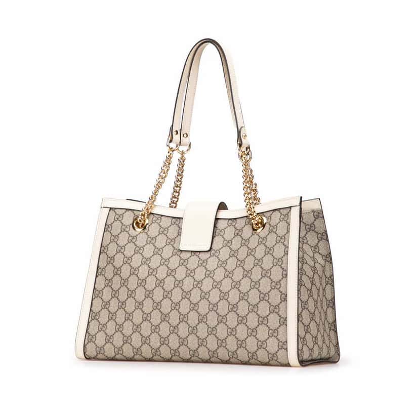 Gucci Large GG Supreme Padlock Tote Brown Canvas Good condition - Back View