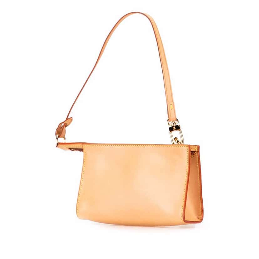Louis Vuitton Nomade Pochette Brown Leather Good condition - Back View
