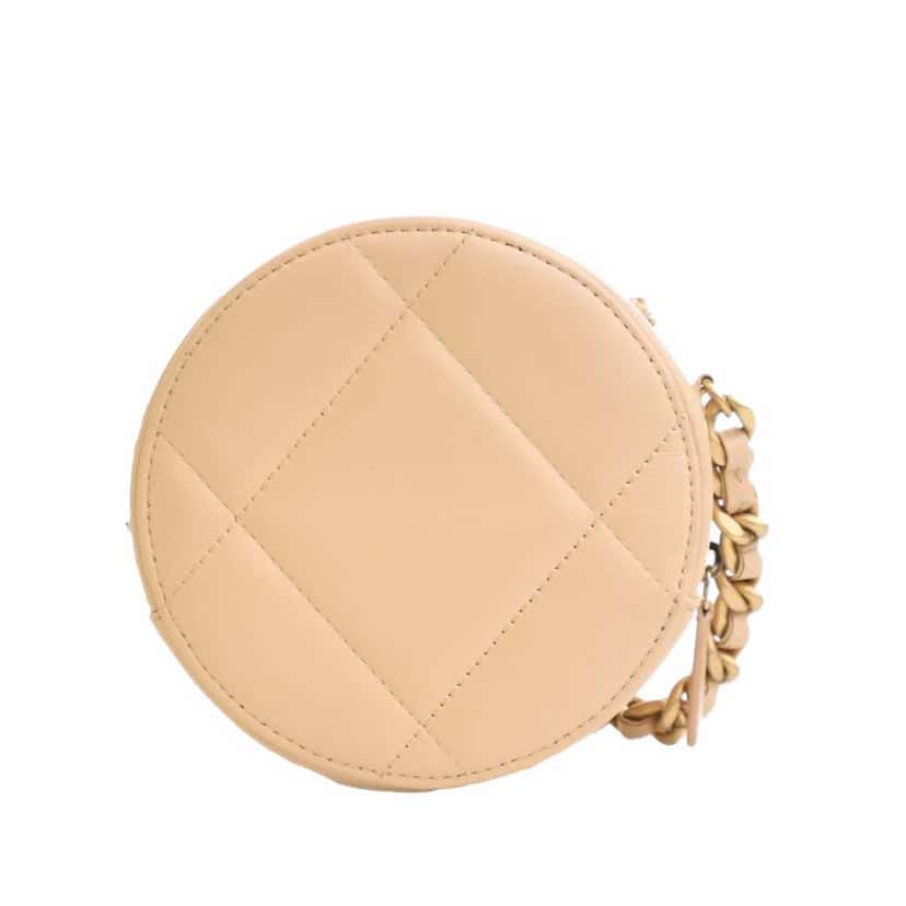 Chanel Calfskin 19 Round Clutch with Chain Brown Leather Good condition - Model View