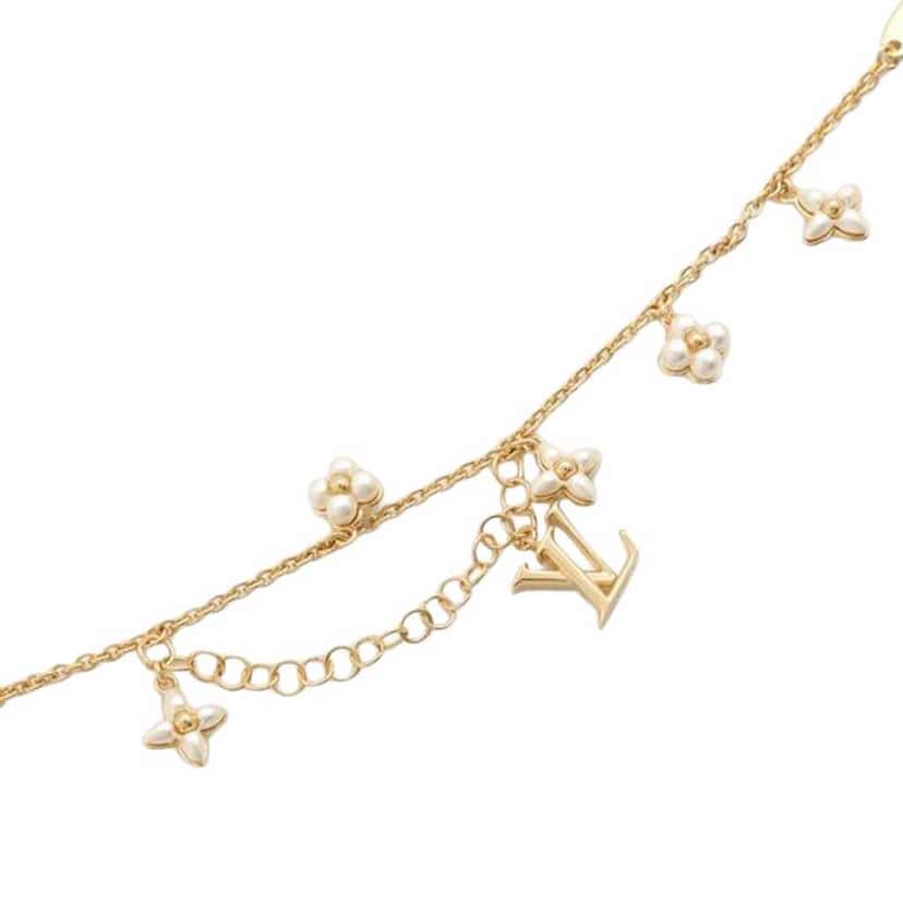 Louis Vuitton Gold Plated LV Floragram Bracelet Gold Metal Good condition - Back View