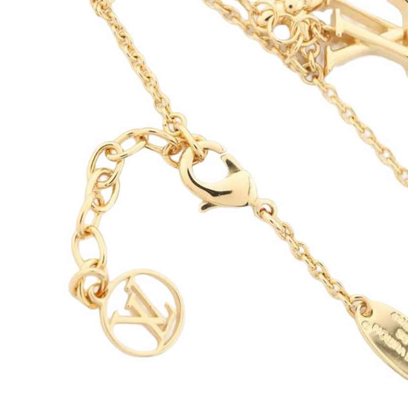 Louis Vuitton Gold Plated LV Floragram Bracelet Gold Metal Good condition - Model View