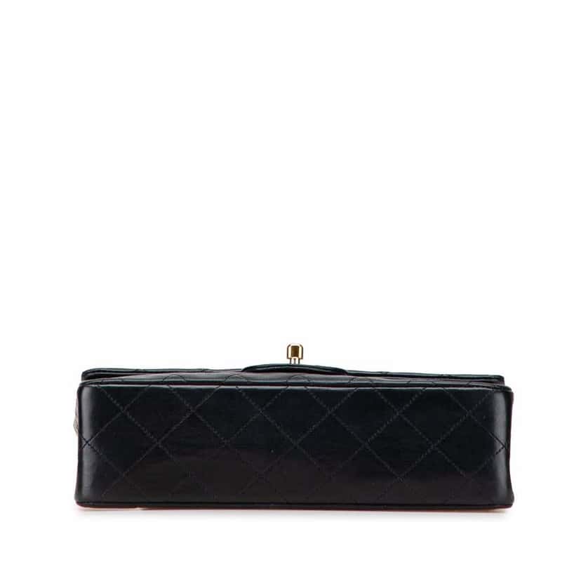 Chanel Small Classic Lambskin Double Flap Black Leather Good condition - Inside View