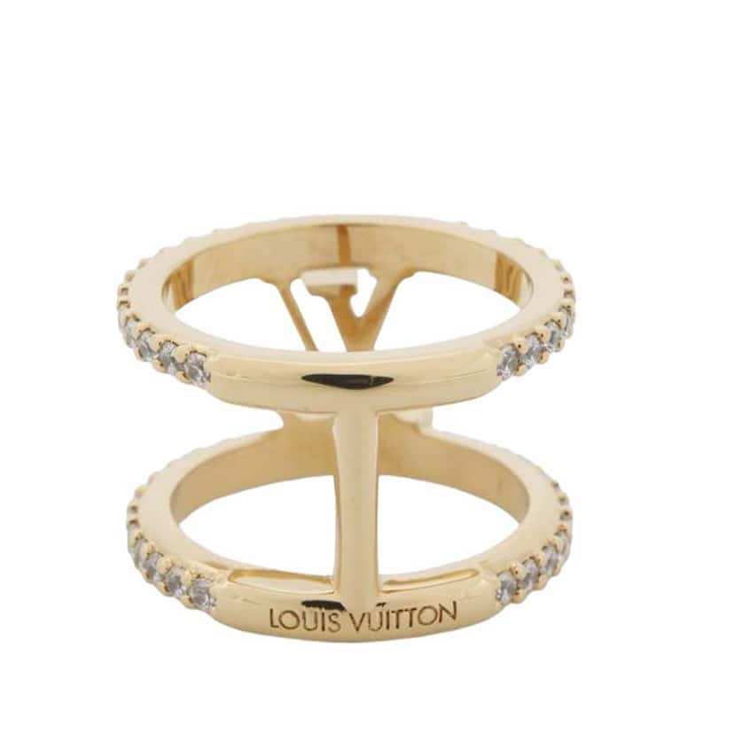 Louis Vuitton Gold Plated LV Iconic Ring XS Gold Metal Good condition - Inside View