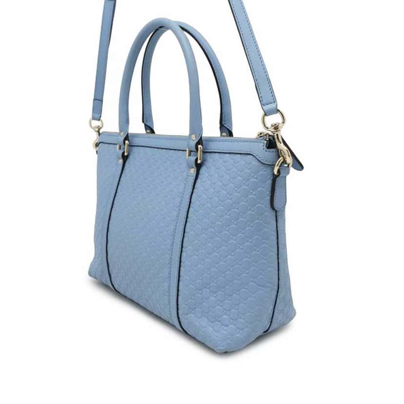 Gucci Small Microguccissima Joy Satchel Blue Leather Good condition - Back View
