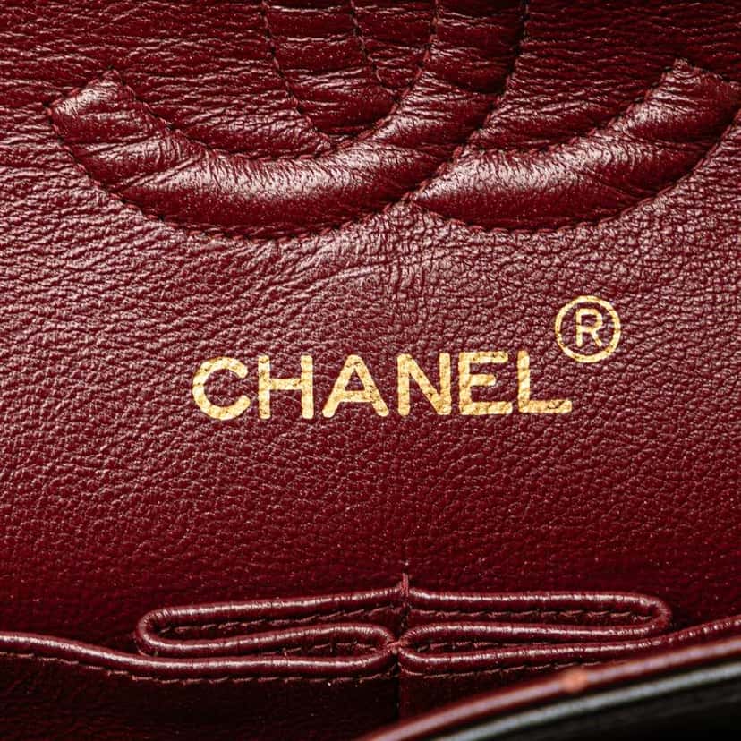 Chanel Small Classic Lambskin Double Flap Black Leather Good condition - Box View