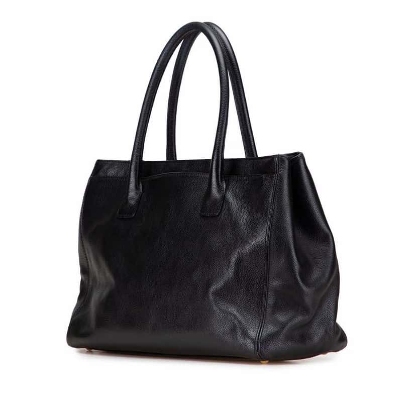Chanel Medium Calfskin Executive Cerf Tote Black Leather Good condition - Back View