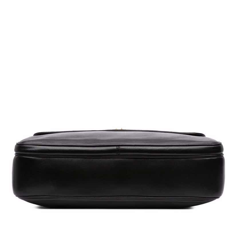 Chanel CC Lambskin Front Pocket Tote Black Leather Good condition - Inside View