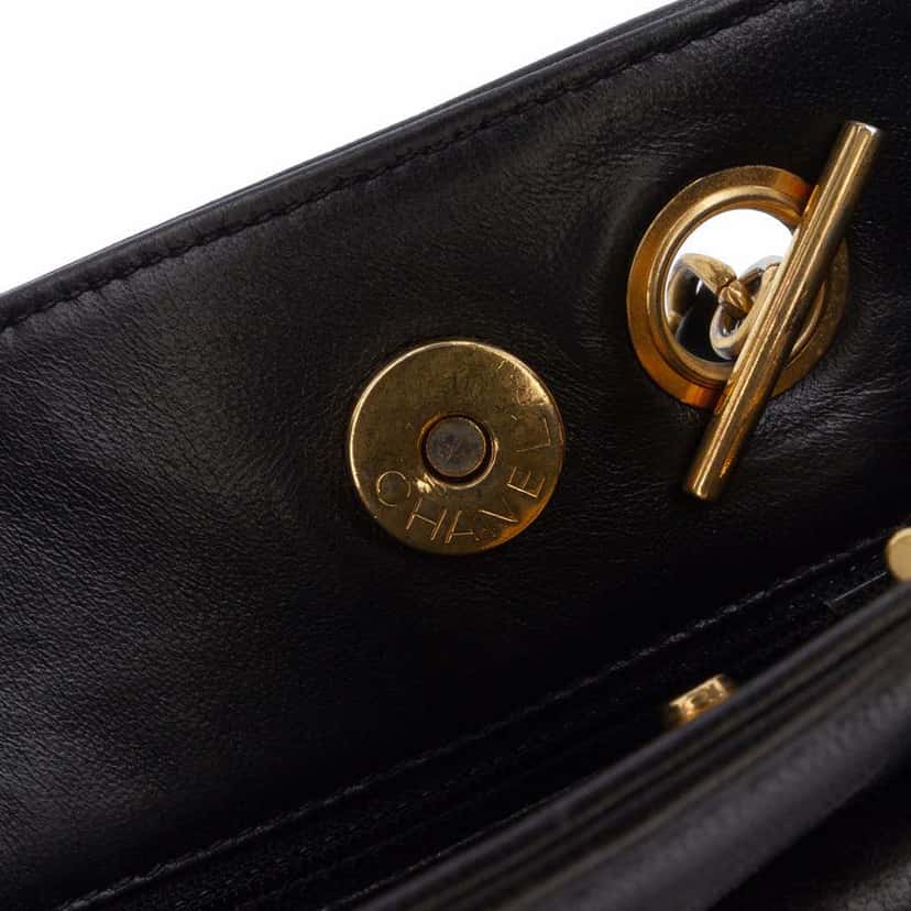 Chanel CC Lambskin Front Pocket Tote Black Leather Good condition - Box View