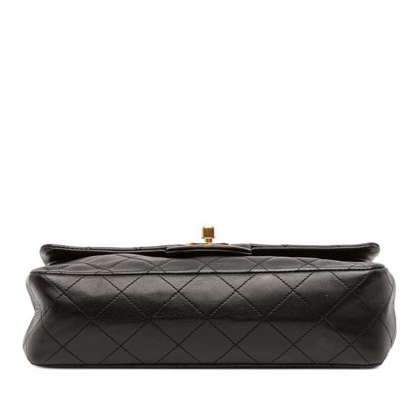 Chanel Small Classic Lambskin Double Flap Black Leather Good condition - Inside View