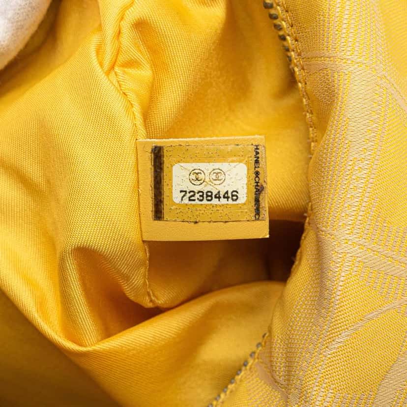 Chanel New Travel Line Nylon Barrel Shoulder Bag Yellow Good condition - Box View
