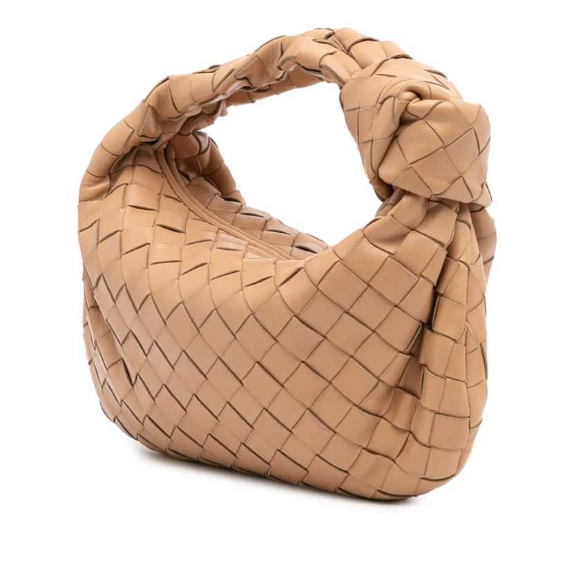 Bottega Veneta Mini Nappa Intrecciato Jodie Brown Leather Good condition - Back View