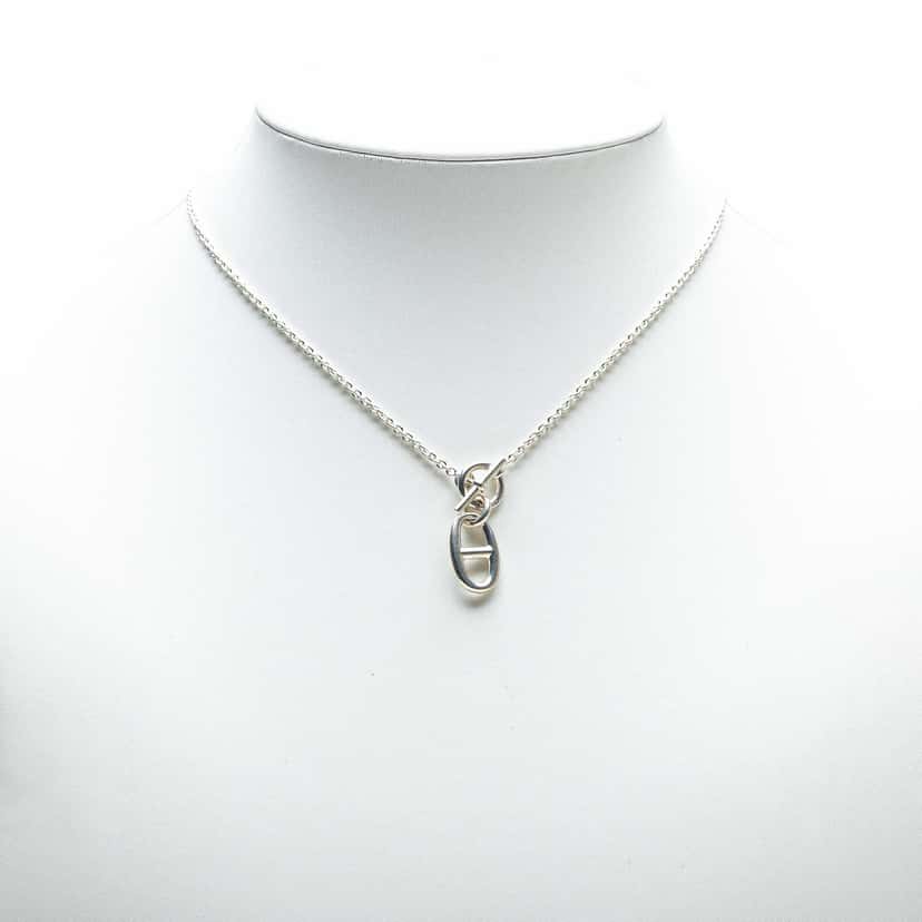 Hermès Sterling Silver Chaine D'Ancre Amulet Necklace Silver Silver Good condition - Model View