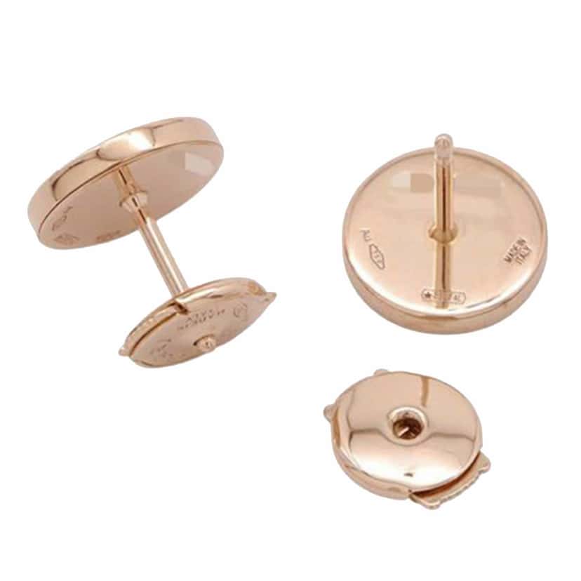 Bvlgari 18K Rose Gold and Malachite Bvlgari Stud Earrings Pink Rose Gold Good condition - Inside View