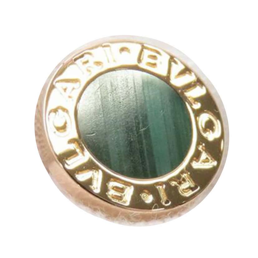 Bvlgari 18K Rose Gold and Malachite Bvlgari Stud Earrings Pink Rose Gold Good condition - Model View