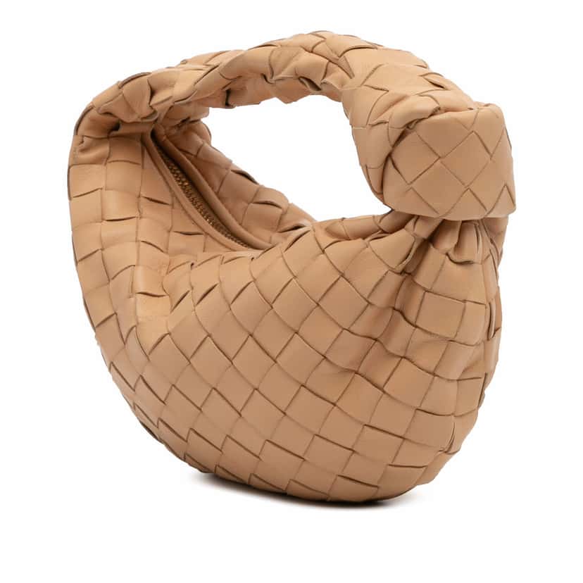 Bottega Veneta Mini Nappa Intrecciato Jodie Brown Leather Good condition - Back View