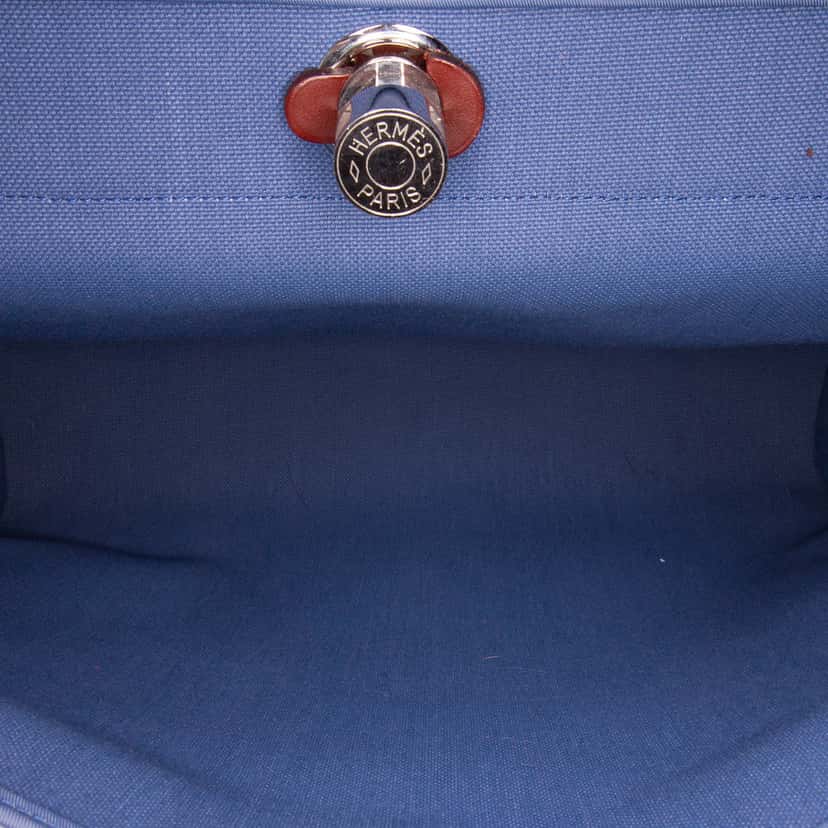 Hermès Toile Herbag Zip 39 Blue Canvas Good condition - Model View