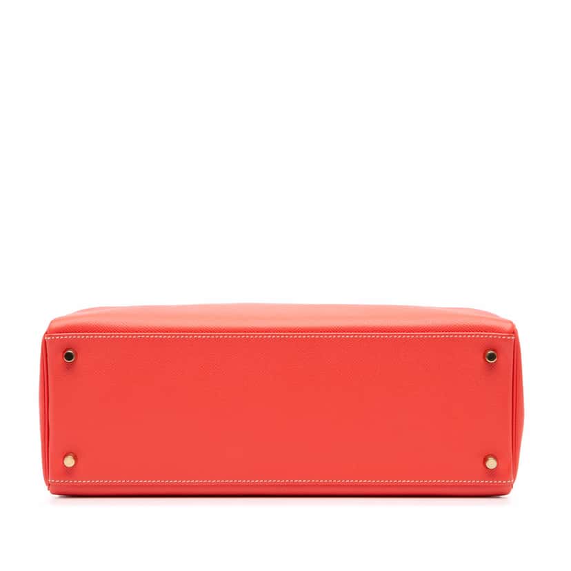 Hermès Epsom Candy Kelly II Retourne 35 Pink Leather Good condition - Inside View