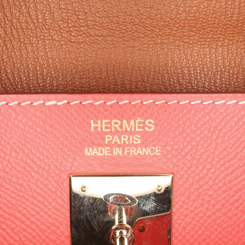 Hermès Epsom Candy Kelly II Retourne 35 Pink Leather Good condition - Box View