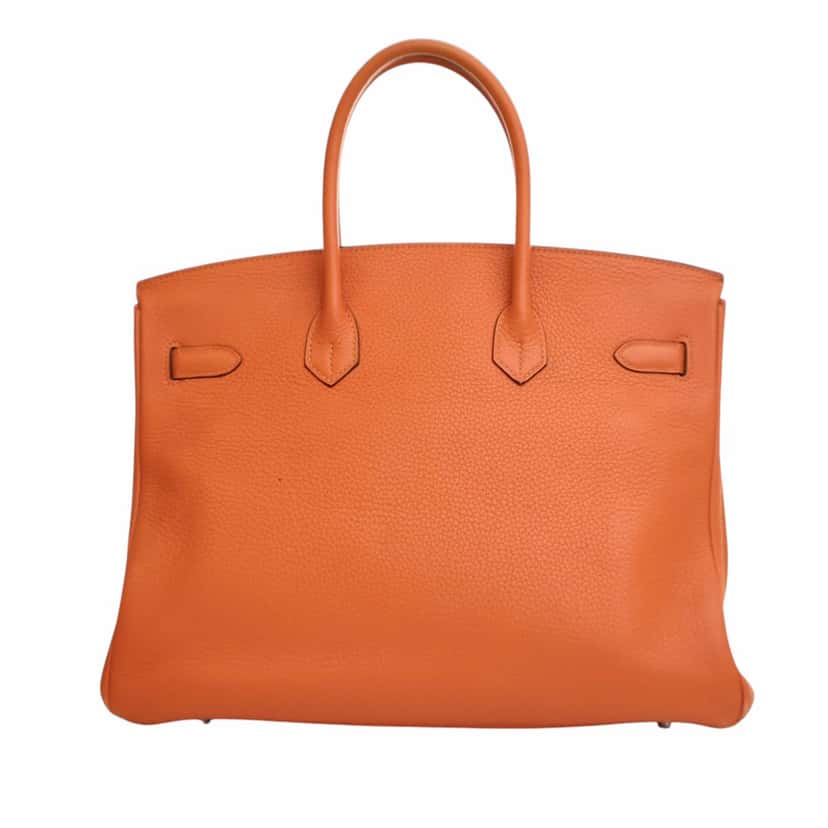 Hermès Togo Birkin Retourne 35 Orange Leather Good condition - Model View