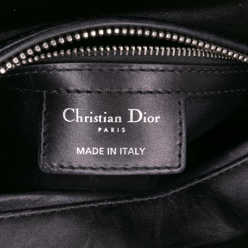 Dior Medium Calfskin Pockets Lady Dior Black Leather Good condition - Box View