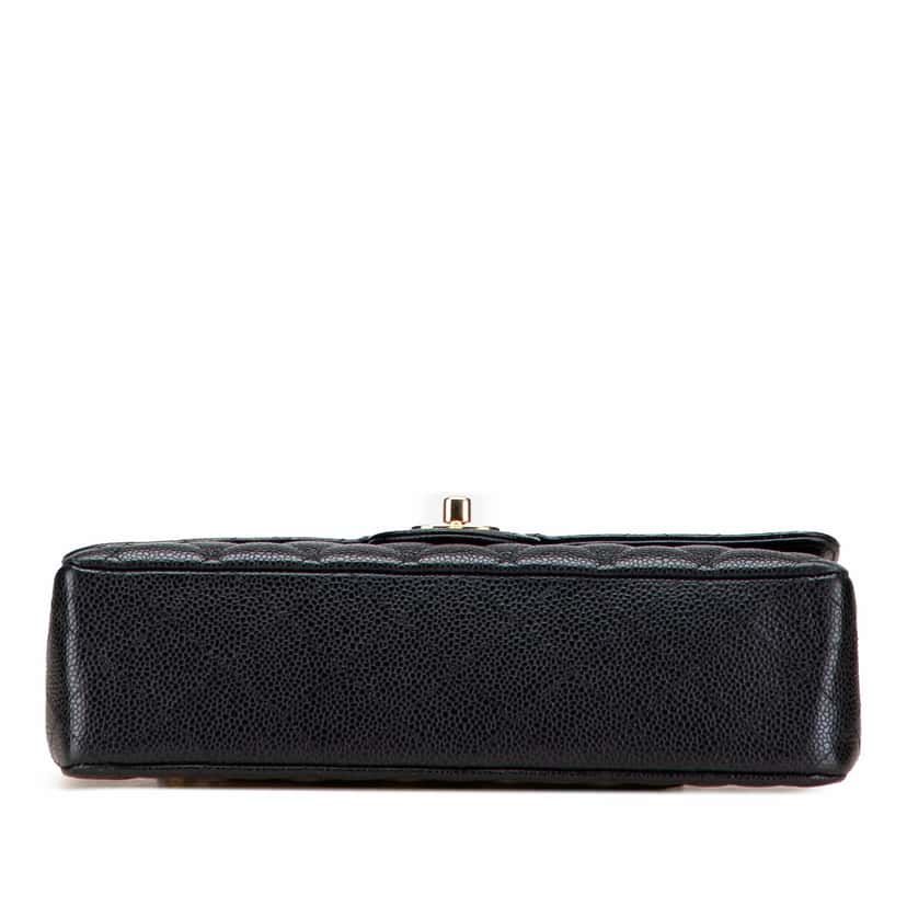 Chanel Medium Classic Caviar Double Flap Black Leather Good condition - Inside View