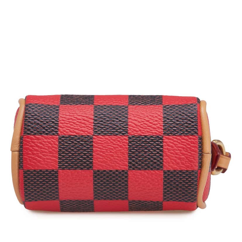 Louis Vuitton Damier Pop Mini Speedy Bag Charm Red Canvas Good condition - Inside View