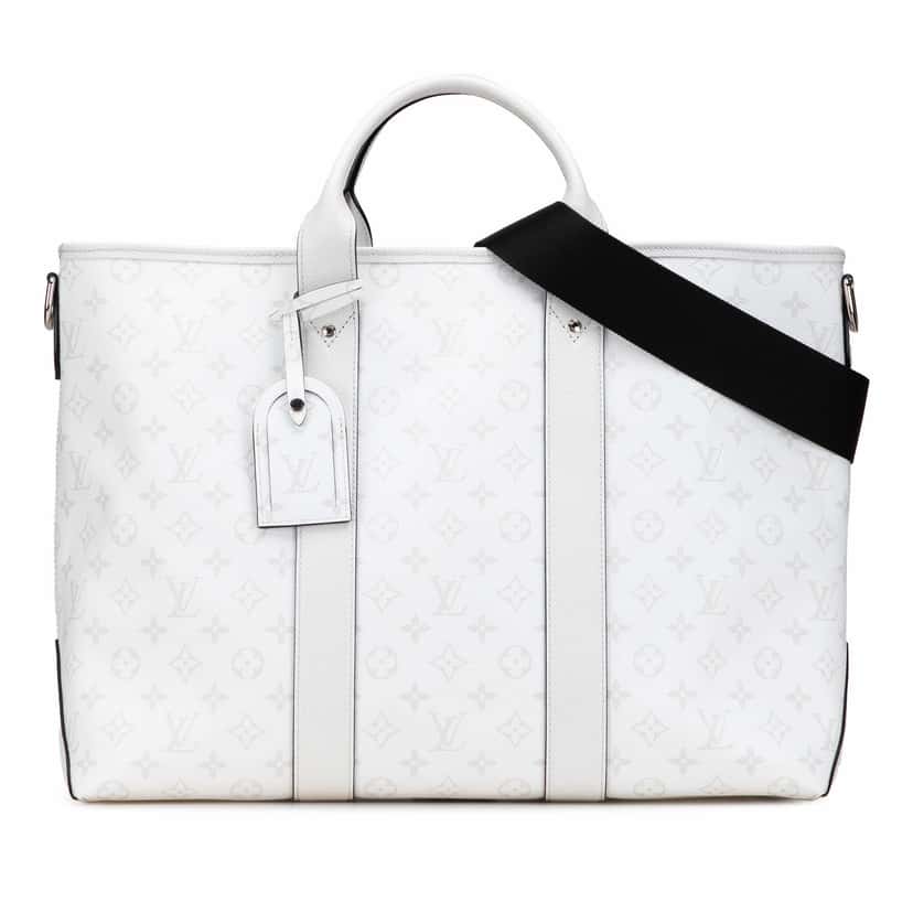 Louis Vuitton Monogram Taigarama Weekend Tote White Canvas Very good condition - Front View
