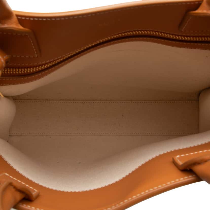 Celine Small Canvas Vertical Cabas Satchel Brown Canvas Good condition - Model View