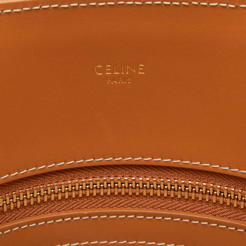 Celine Small Canvas Vertical Cabas Satchel Brown Canvas Good condition - Box View