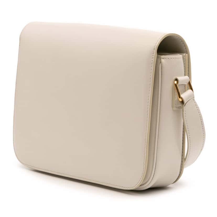 Celine Classique Shiny Calfskin Triomphe Crossbody Brown Leather Good condition - Back View