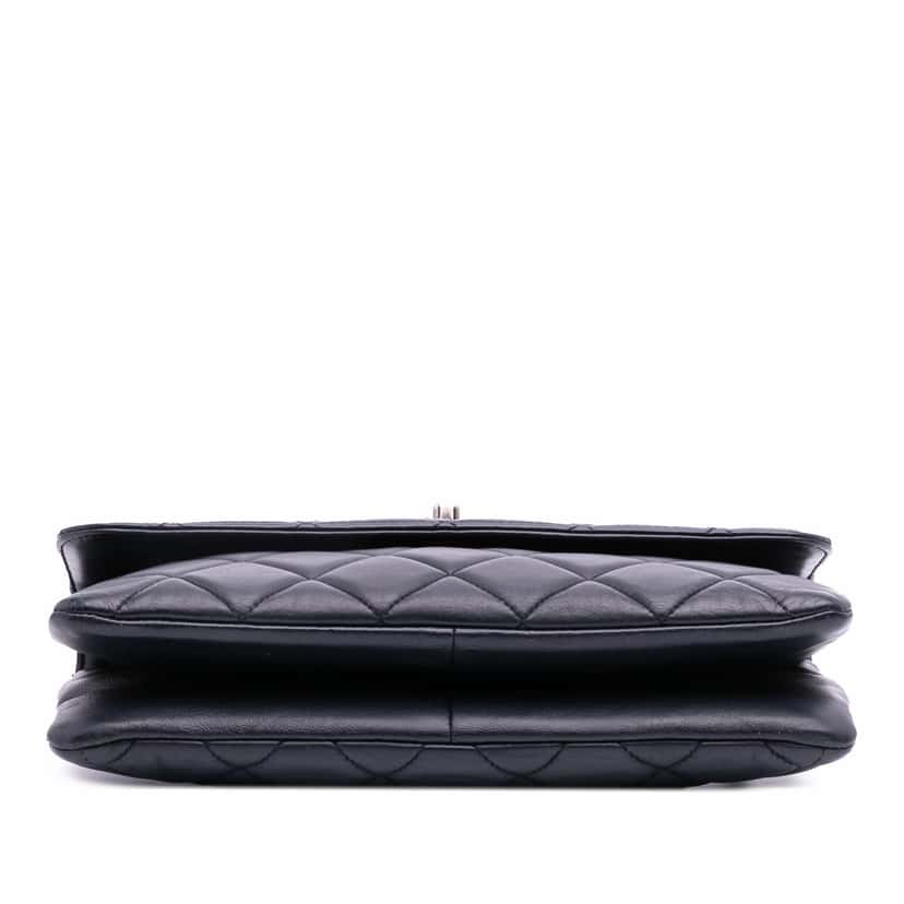 Chanel Medium Lambskin Trendy CC Flap Black Leather Fair condition - Inside View