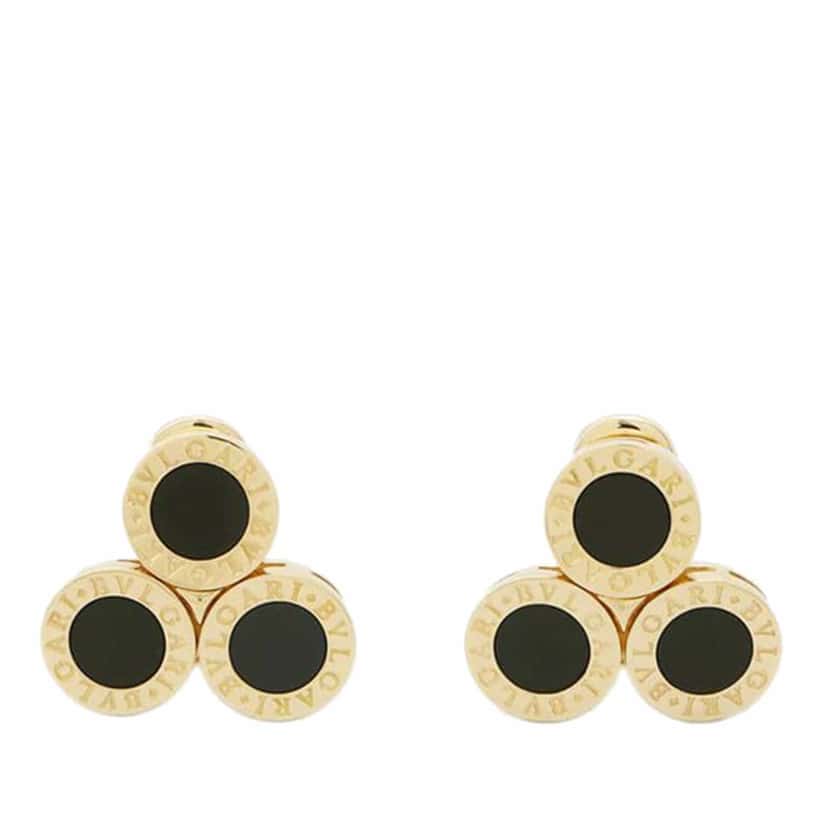 Bvlgari 18K Yellow Gold Onyx Bvlgari Clip On Earrings Gold Gold Good condition - Front View