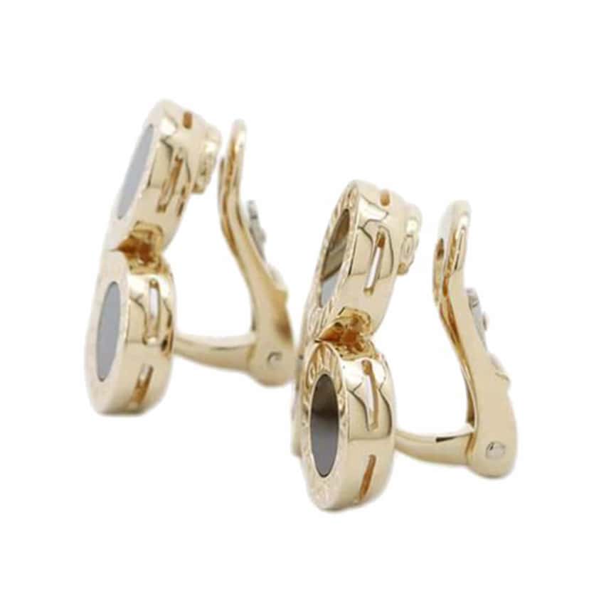 Bvlgari 18K Yellow Gold Onyx Bvlgari Clip On Earrings Gold Gold Good condition - Back View