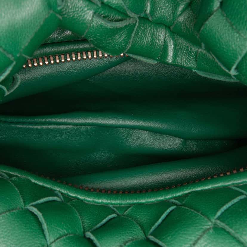 Bottega Veneta Mini Nappa Intrecciato Jodie Green Leather Good condition - Model View