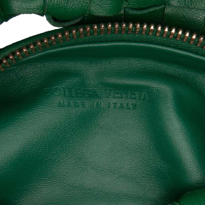 Bottega Veneta Mini Nappa Intrecciato Jodie Green Leather Good condition - Box View