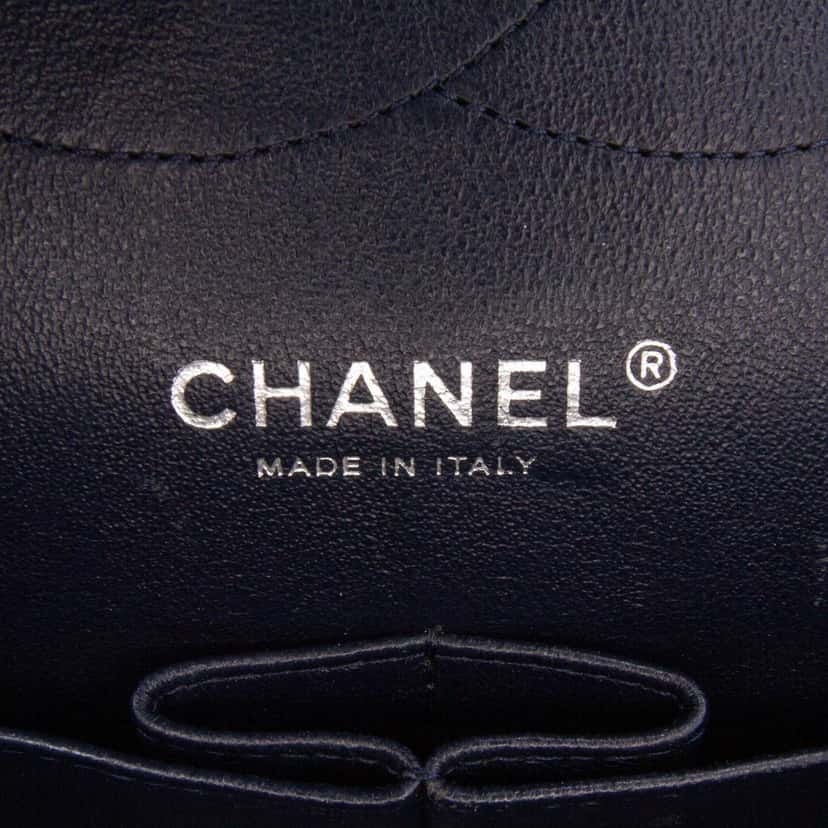 Chanel Jumbo Classic Caviar Double Flap Blue Leather Good condition - Box View
