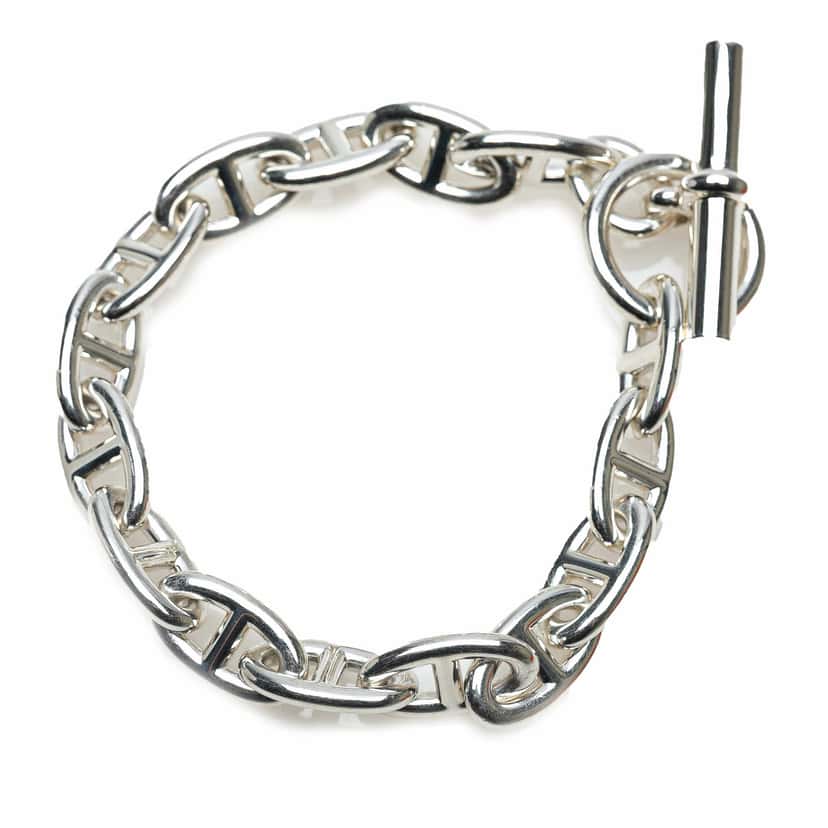 Hermès Small Sterling Silver Chaine d'Ancre Bracelet GM Silver Silver Good condition - Back View