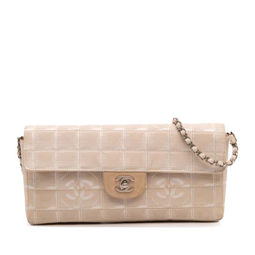 Chanel New Travel Line Nylon East West Flap Brown Good condition - Front View