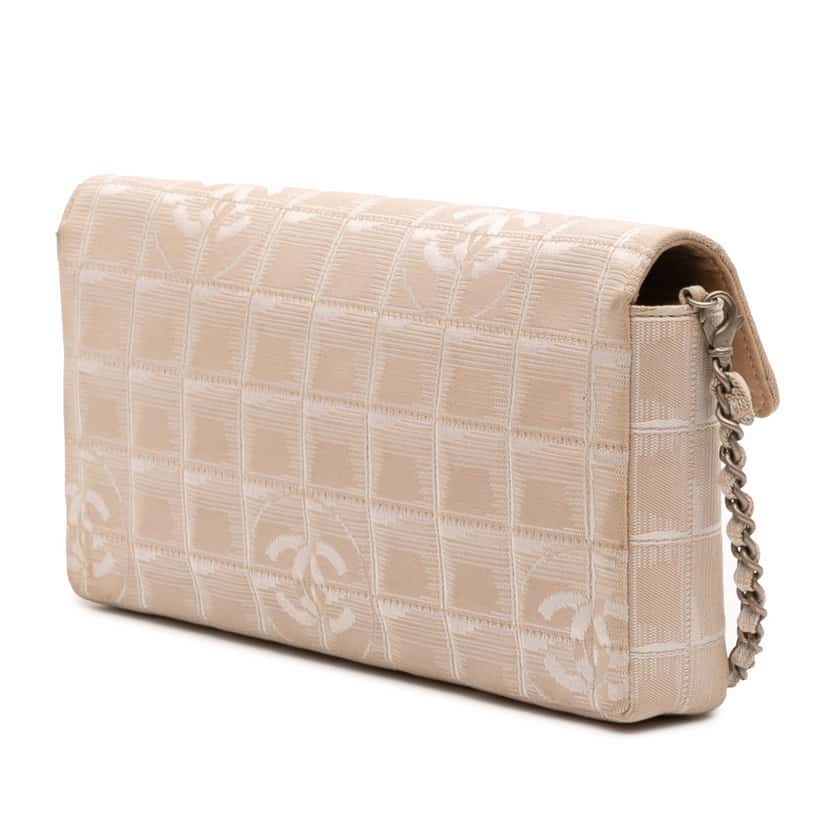 Chanel New Travel Line Nylon East West Flap Brown Good condition - Back View