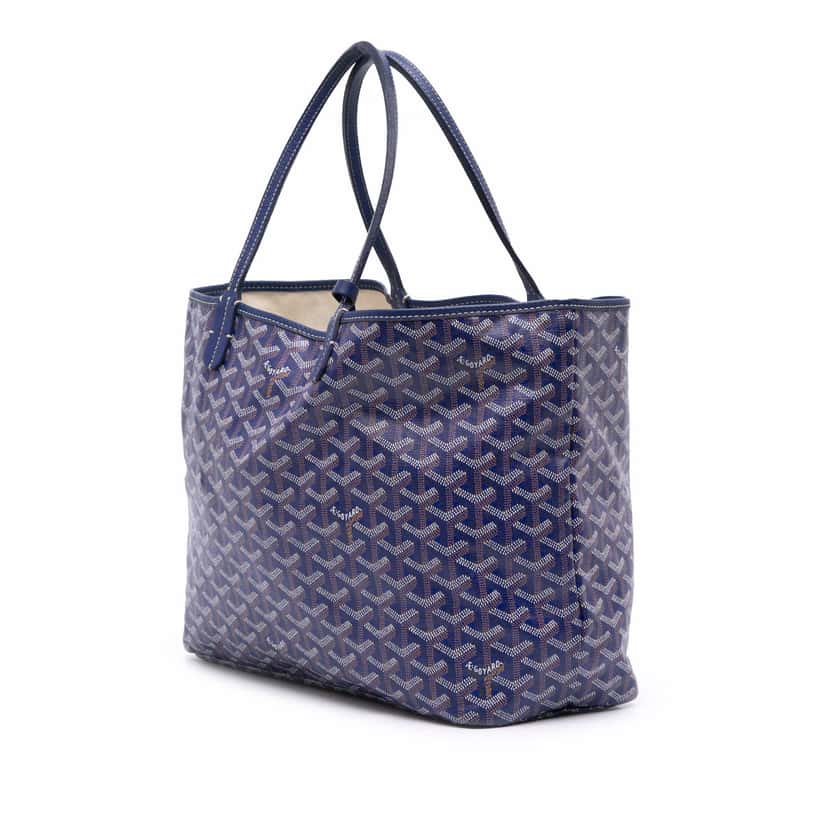Goyard Goyardine Saint Louis PM Blue Canvas Good condition - Back View