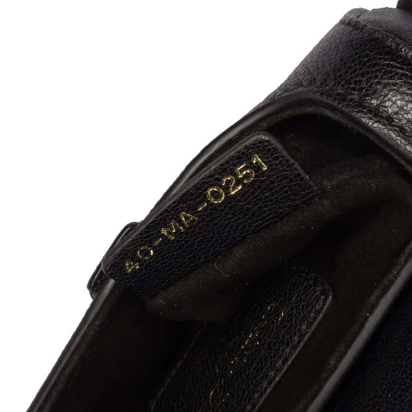 Dior Micro Goatskin Saddle Black Leather Good condition - Box View