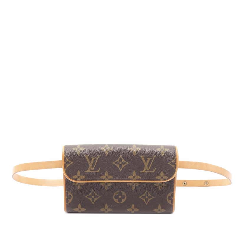 Louis Vuitton Monogram Pochette Florentine Brown Canvas Good condition - Front View