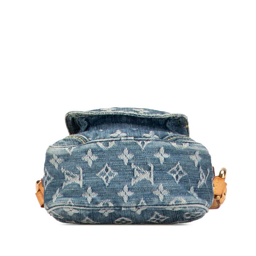 Louis Vuitton Monogram Denim Camera Bag Blue Denim Good condition - Inside View