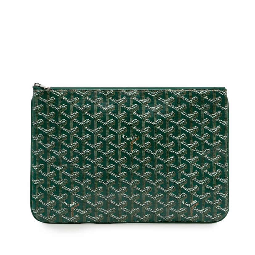Goyard Goyardine Senat MM Green Canvas Good condition - Front View