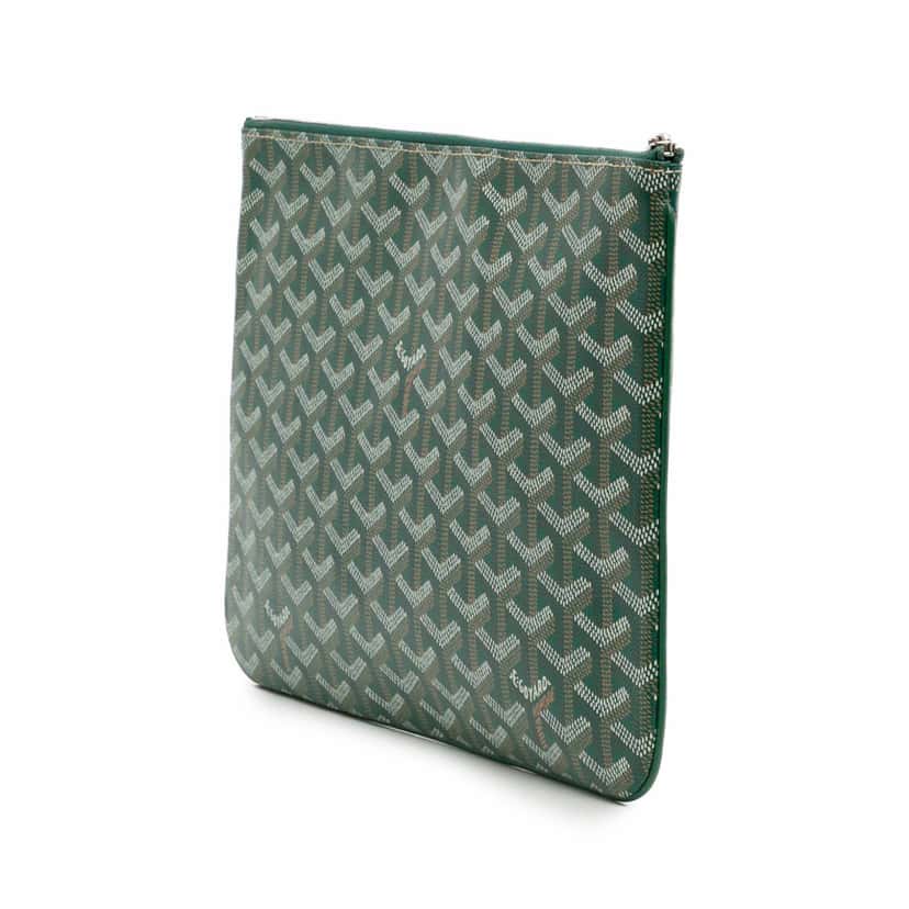 Goyard Goyardine Senat MM Green Canvas Good condition - Back View