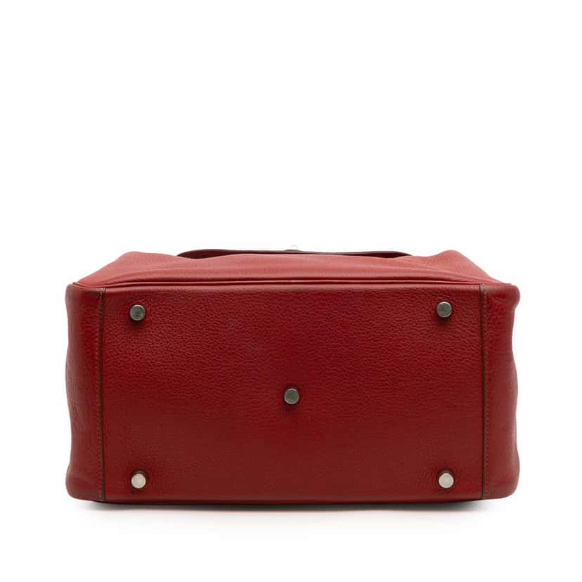 Hermès Clemence Lindy 30 Red Leather Good condition - Inside View