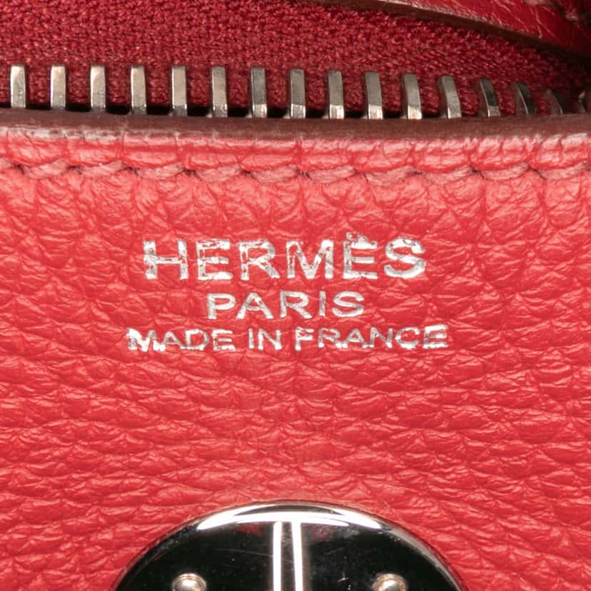 Hermès Clemence Lindy 30 Red Leather Good condition - Box View